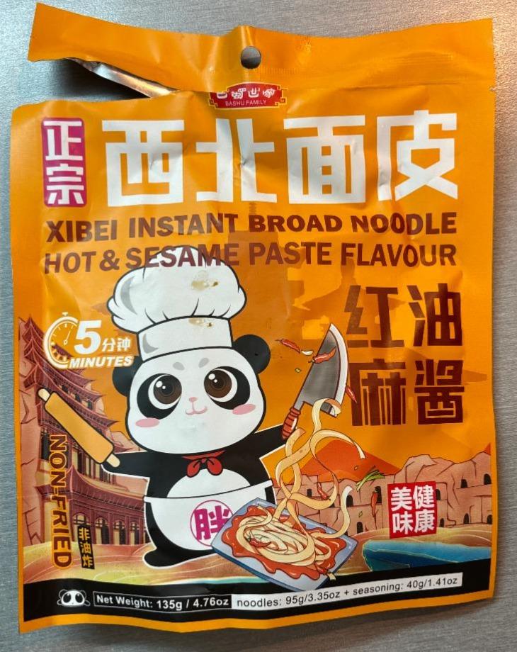 Fotografie - Xibei instant broad noodle hot & sesame paste flavour
