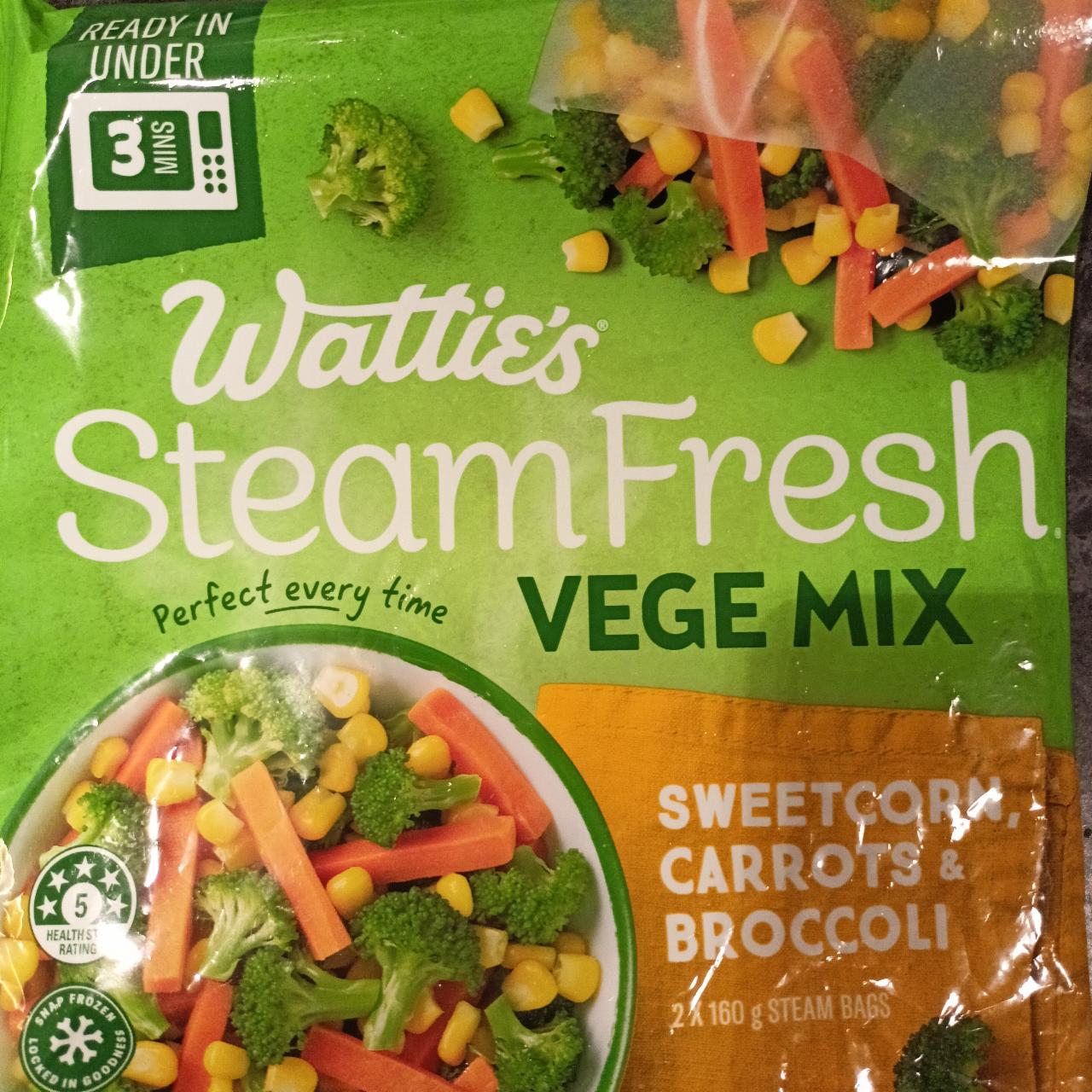 Fotografie - SteamFresh Sweetcorn, Carrots & Broccoli Wattie's