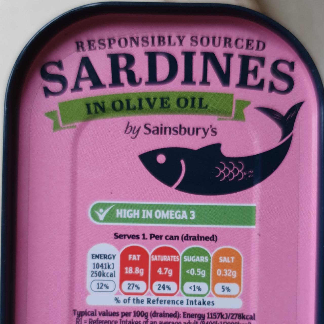 Fotografie - Sardines in Olive Oil by Sainsbury's