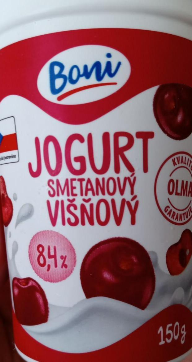 Fotografie - Jogurt smetanový Višňový 8,4% Boni