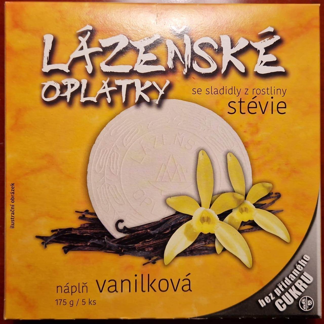 Fotografie - Lázeňské oplatky vanilková náplň se sladidly z rostliny stévie