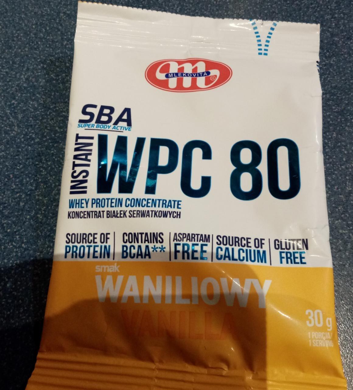 Fotografie - SBA Instant WPC 80 whey protein concentrate smak waniliowy Mlekovita