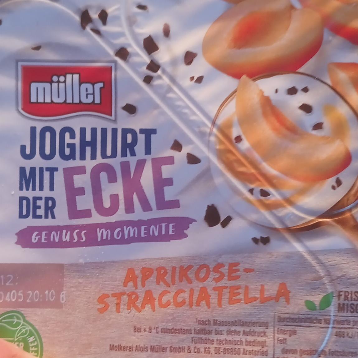 Fotografie - Joghurt mit der ecke Aprikose-Stracciatella Müller