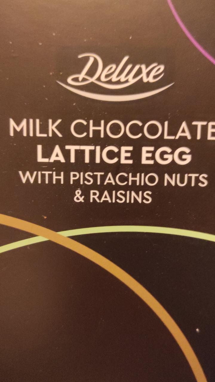 Fotografie - Milk Chocolate Lattice Egg with Pistachio Nuts & Raisins Deluxe