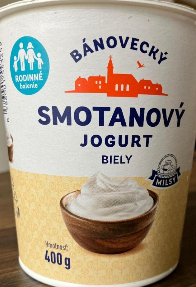 Fotografie - Bánovecký smotanový jogurt biely Milsy