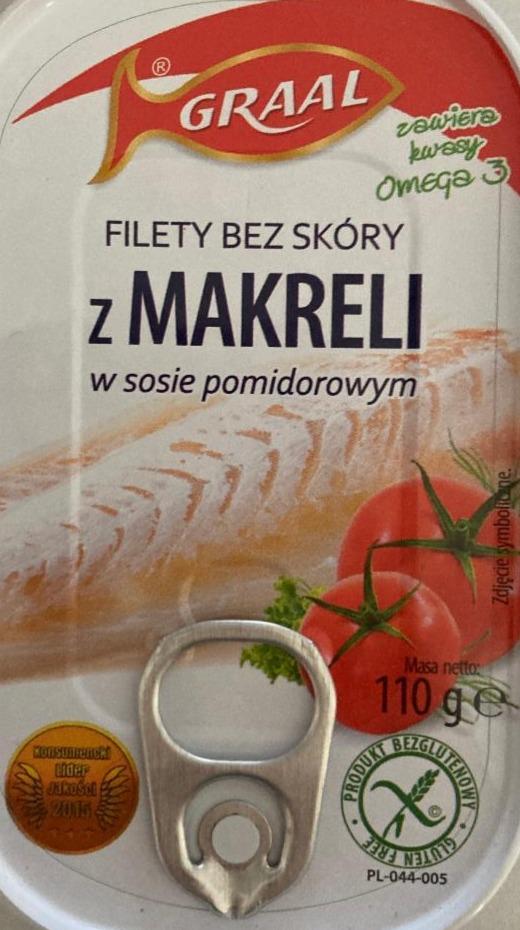 Fotografie - Filety bez skóry z makreli w sosie pomidorowym Graal