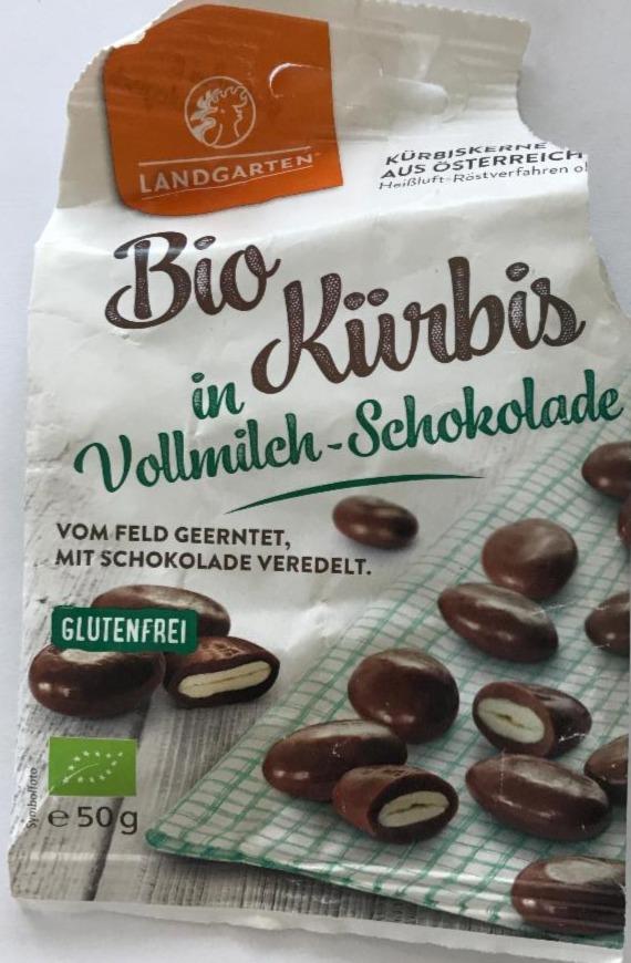 Fotografie - Bio Kürbis in Vollmilch-Schokolade Landgarten