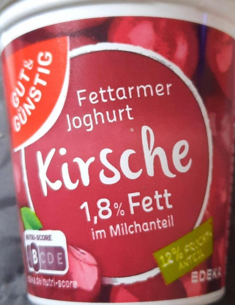 Fotografie - Fettarmer Joghurt Kirsche 1,8% Fett Gut&Günstig