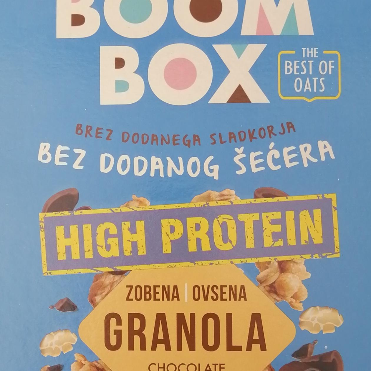 Fotografie - High Protein zobena granola chocolate Boom Box
