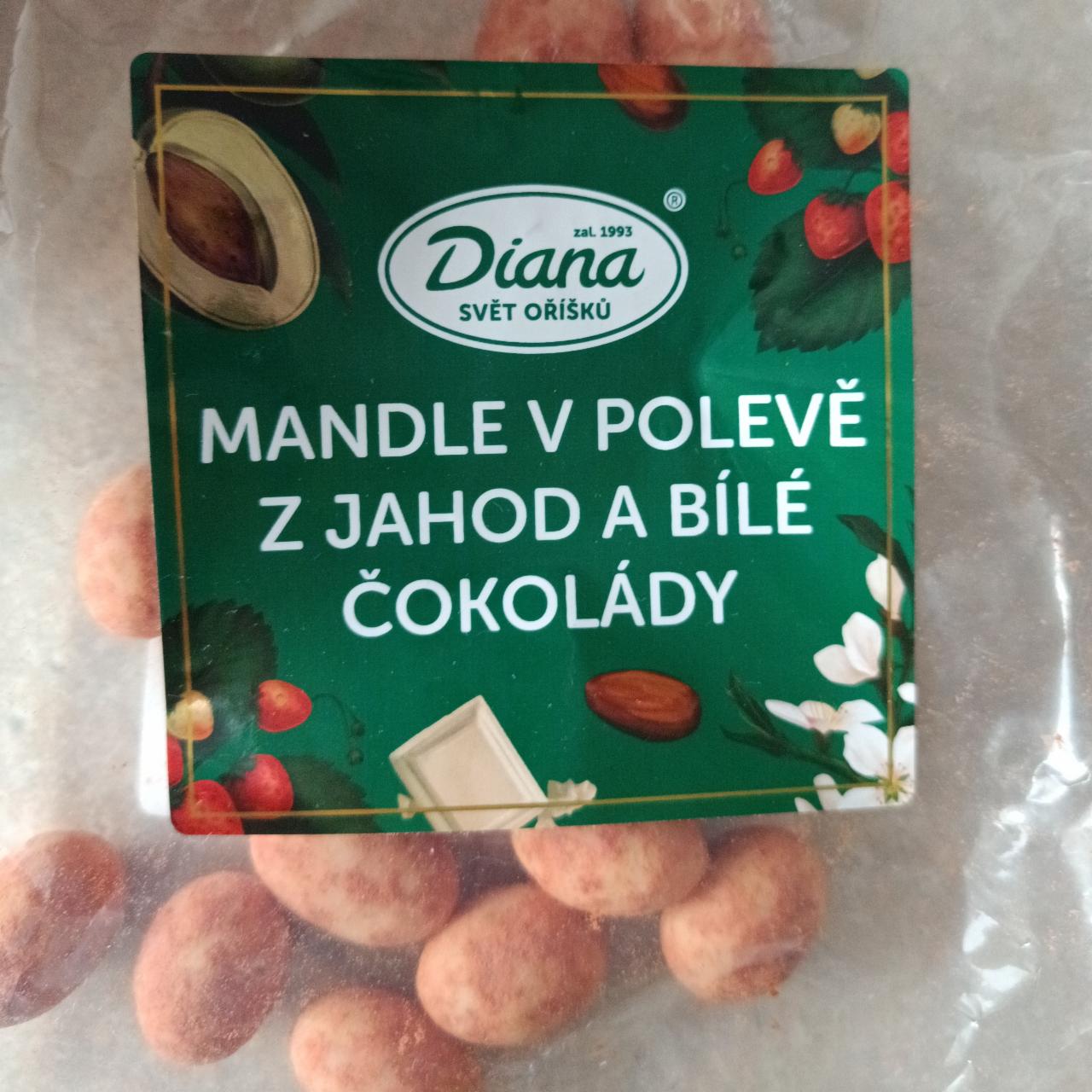 Fotografie - Mandle v polevě z jahod a bílé čokolády Diana Svět oříšků