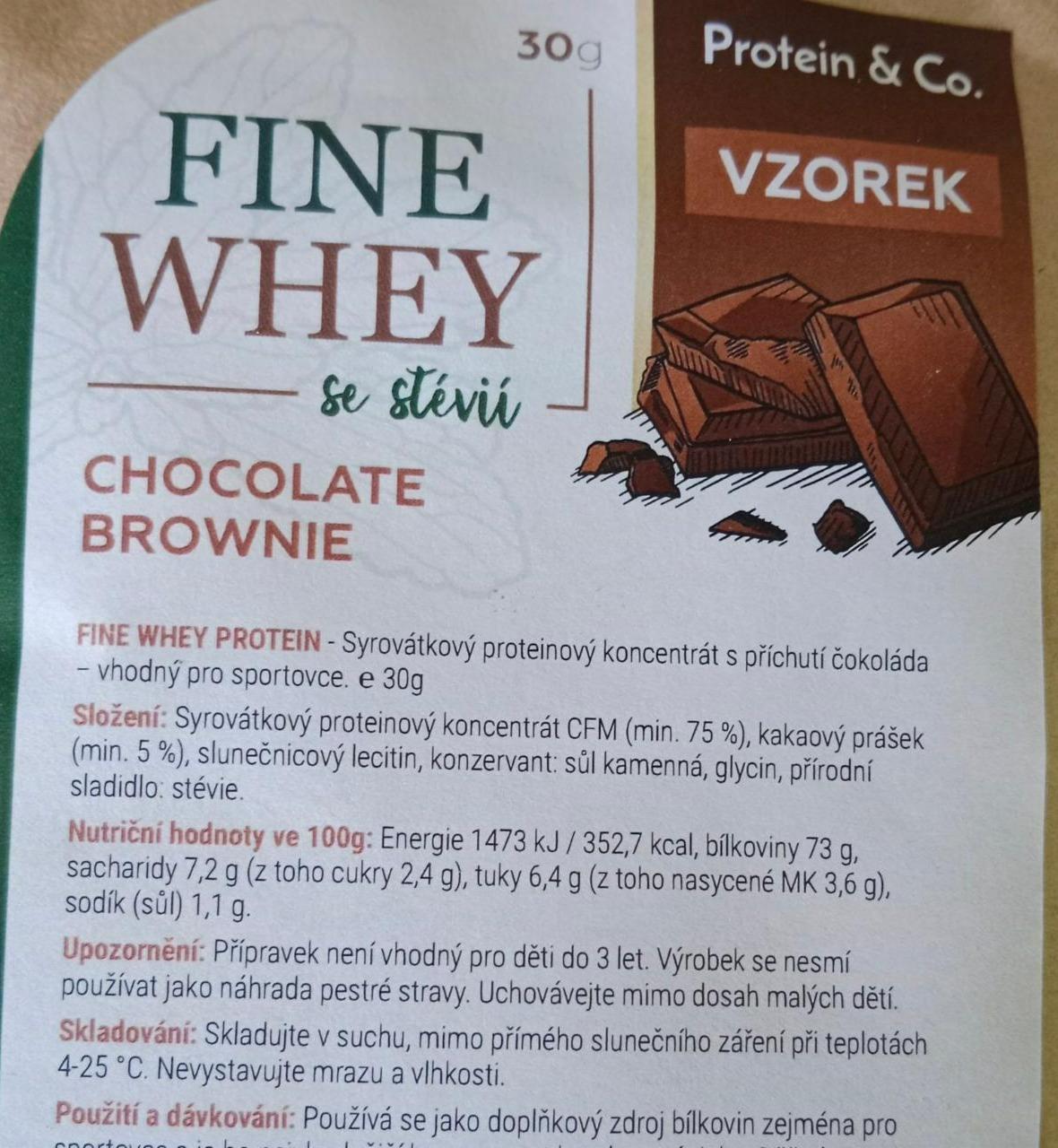 Fotografie - fine Whey se stevii chocolate brownie