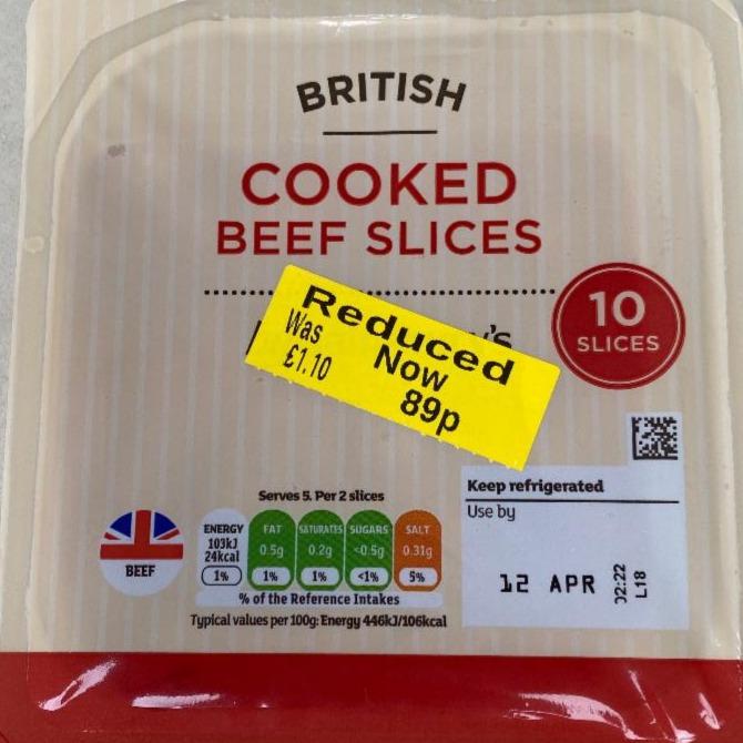Fotografie - British Cooked Beef Slices Sainsbury's