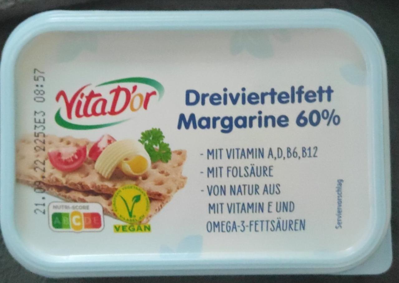 Fotografie - Dreiviertelfett Margarine 60% VitaD'or
