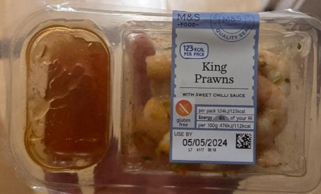 Fotografie - King Prawns with Sweet Chilli Sauce M&S Food