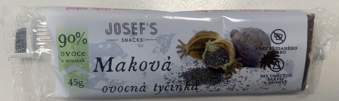 Fotografie - Maková ovocná tyčinka Josef’s snack