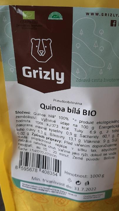 Fotografie - Quinoa bílá bio Grizly