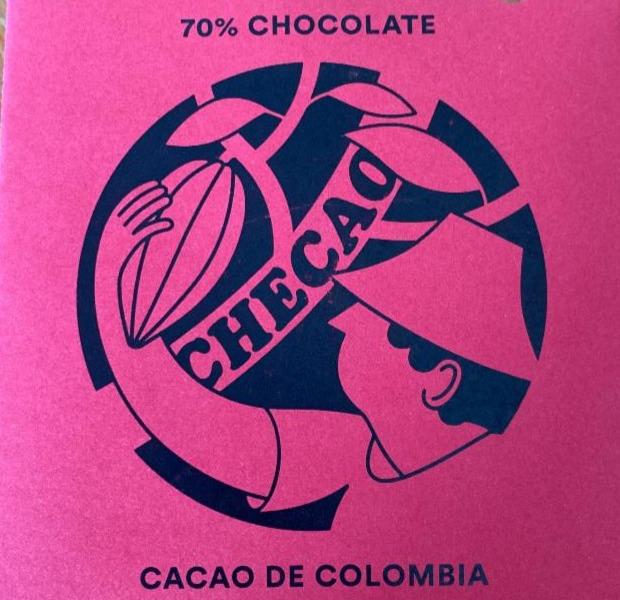 Fotografie - Checao 70% Chocolate Cacao de Colombia