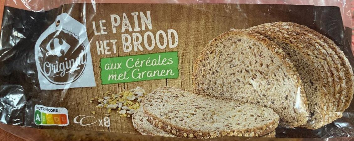 Fotografie - Le pain het brood aux céréales met Granen Carrefour