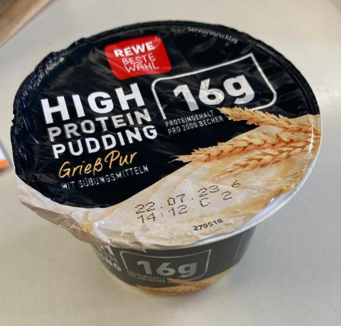 Fotografie - High Protein pudding Grieß Pur Rewe beste wahl