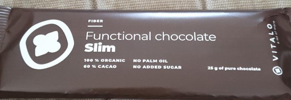 Fotografie - Organic Functional chocolate Slim 60% cacao Vitalo