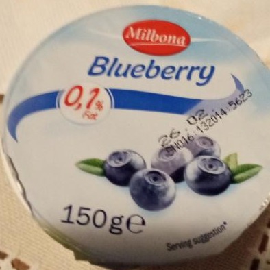 Fotografie - Blueberry 0,1% Fett Milbona