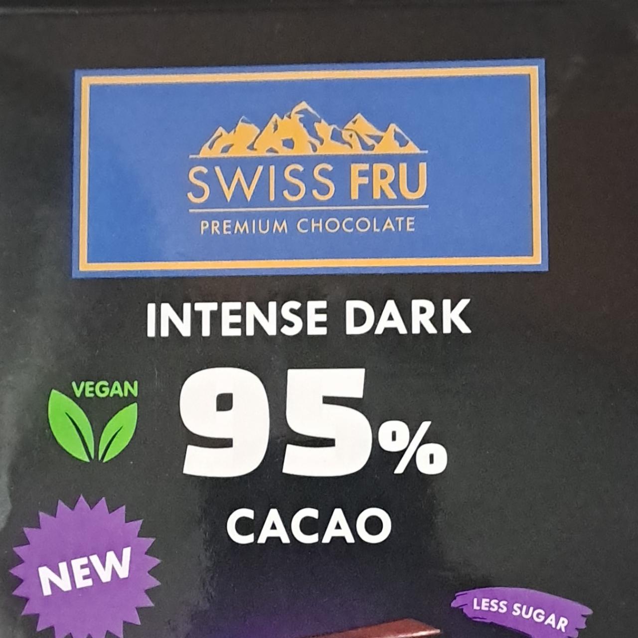 Fotografie - Intense dark 95% cacao premium chocolate Swiss Fru