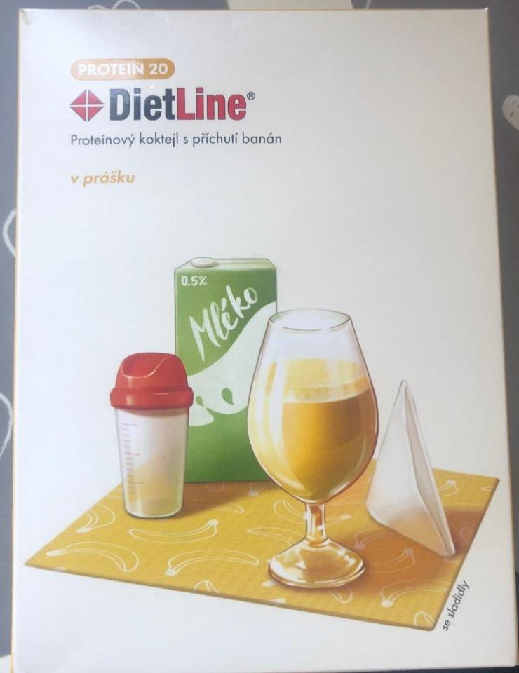 Fotografie - Proteinový koktejl banán a 200ml mléka DietLine