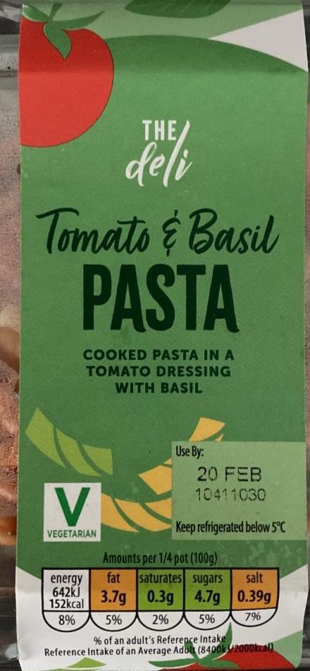 Fotografie - Tomato & Basil pasta The deli