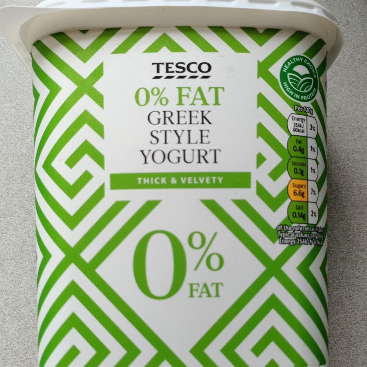 Fotografie - Greek style yogurt 0% Tesco