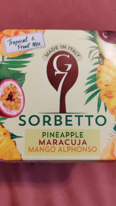 Fotografie - Sorbetto pineapple maracuja mango alphonso