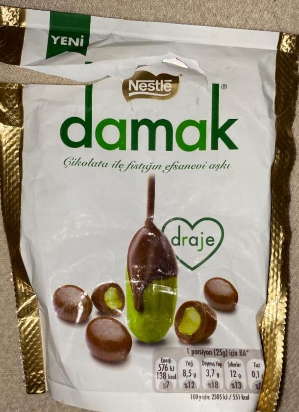 Fotografie - Damak Sütlü Çikolata Kaplı Antep Fıstıklı Draje Nestlé