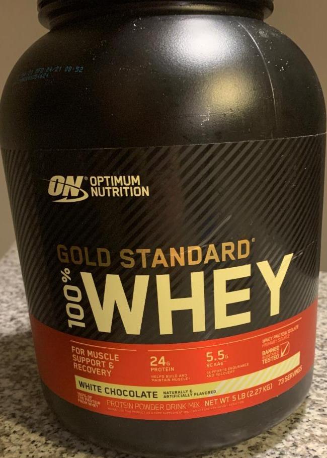Fotografie - Gold Standard 100% Whey Protein White Chocolate Optimum Nutrition