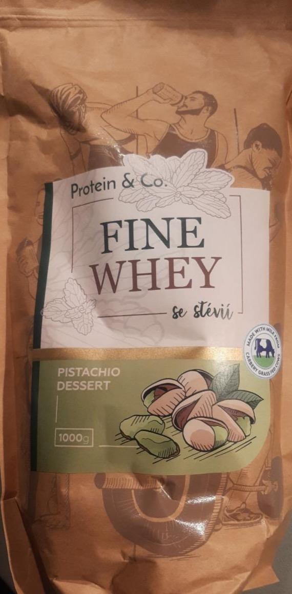 Fotografie - Fine Whey Protein se stévií Pistachio dessert Protein & Co.