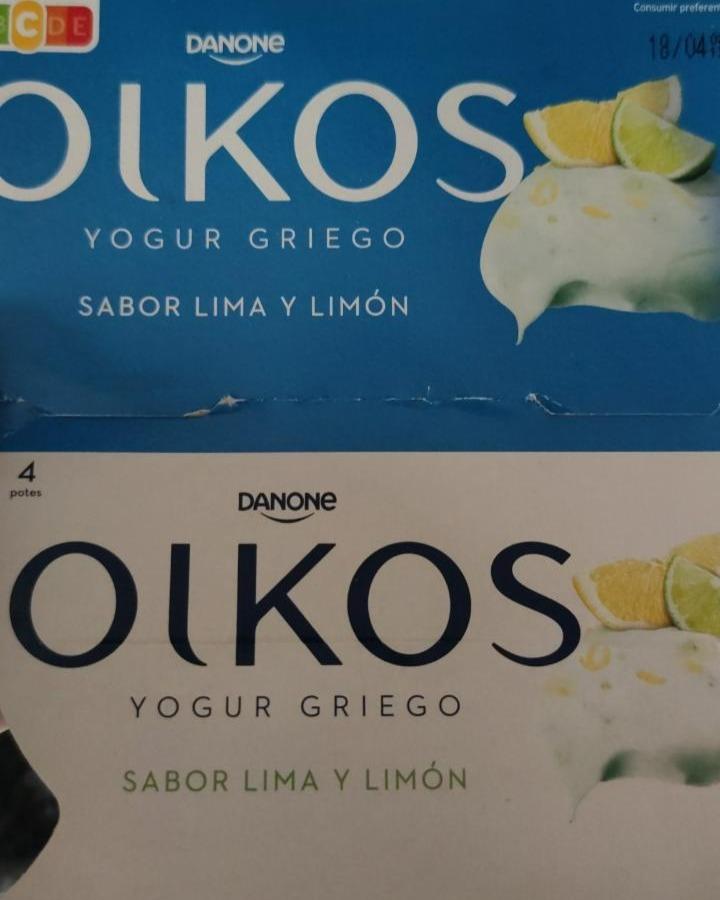 Fotografie - Oikos yogur griego sabor lima y limon