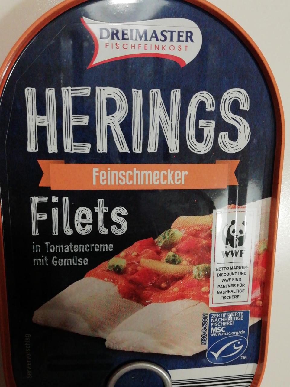 Fotografie - Herings filets Feinschmecker Dreimaster Fischfeinkost