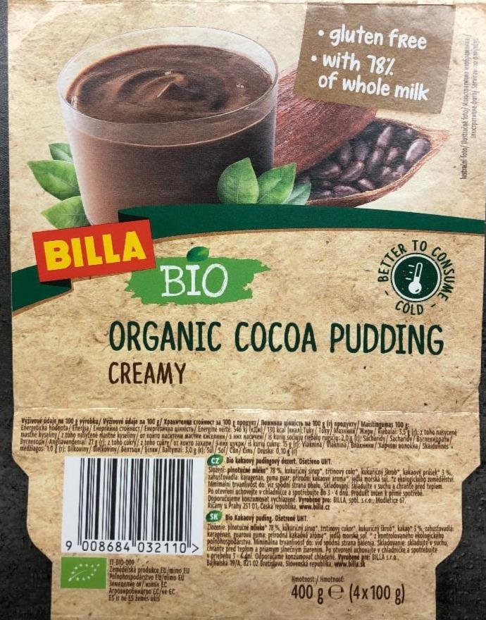 Fotografie - Bio Organic Cocoa Pudding Billa Bio