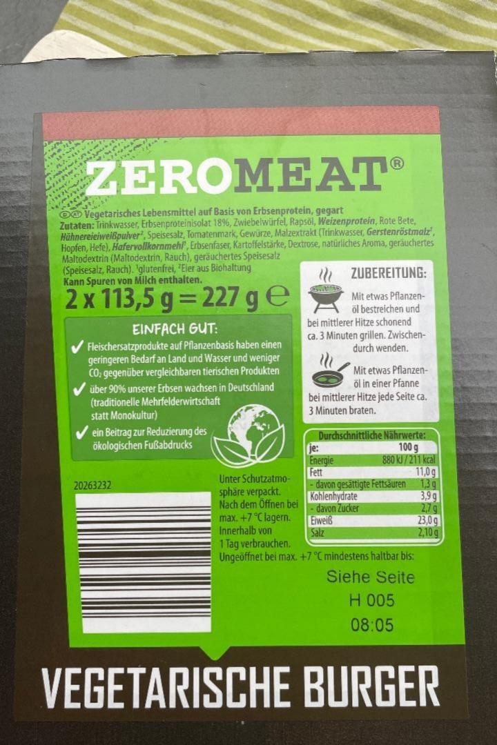 Fotografie - zero meat vegetarische Burger