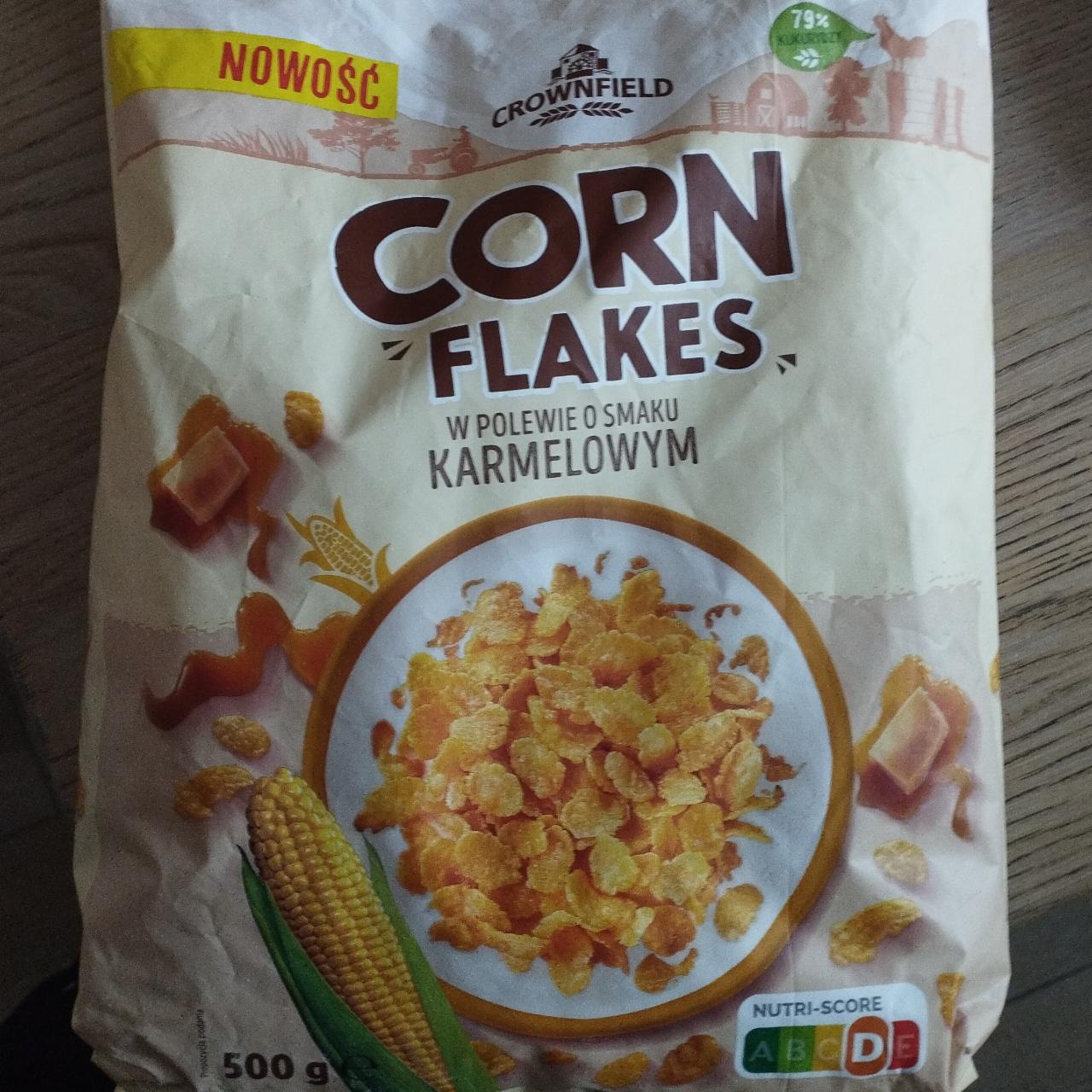 Fotografie - Corn flakes w polewie o smaku karmelowym Crownfield