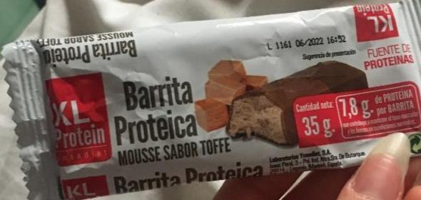 Fotografie - Barrita Proteica Mousse sabor toffe KL Protein