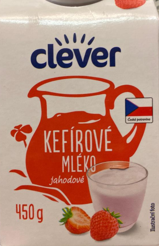 Fotografie - kefírové mléko jahodové Clever