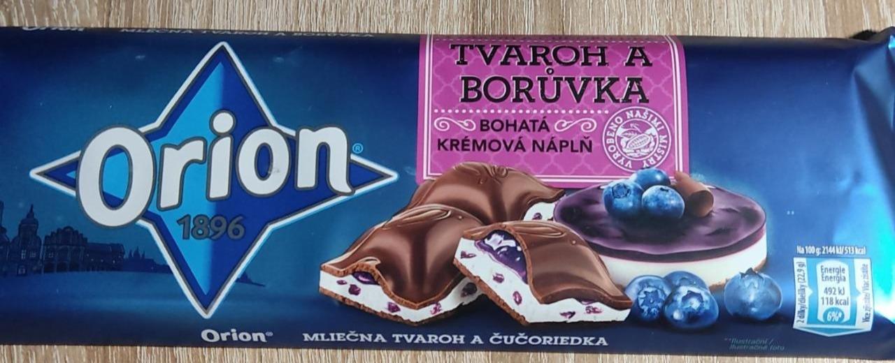 Fotografie - Orion mléčná čokoláda tvaroh a borůvka