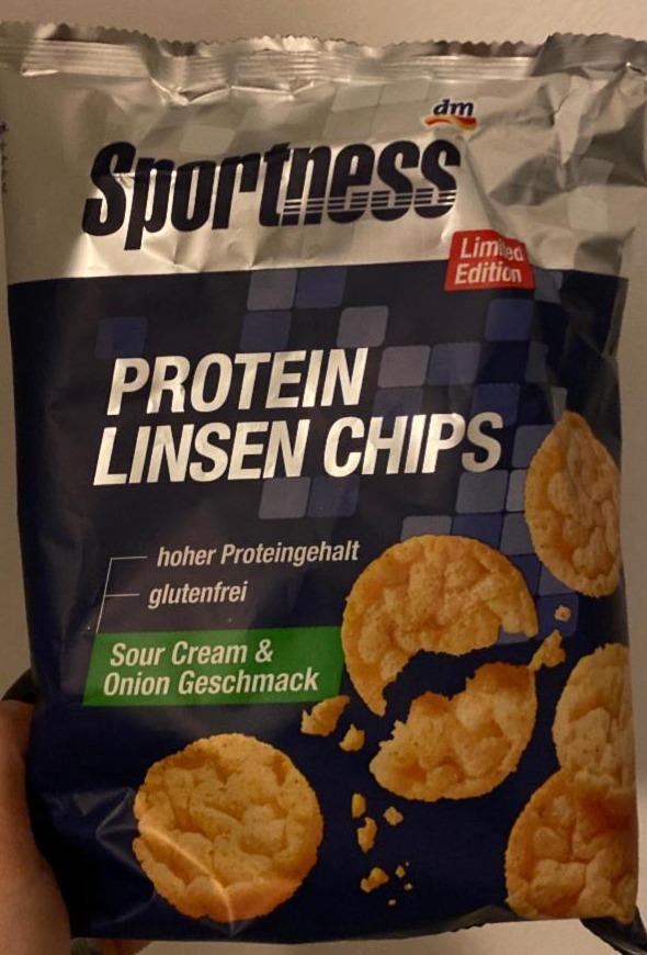 Fotografie - Protein Linsen Chips Sour Cream & Onion Geschmack Sportness