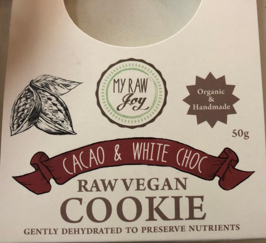 Fotografie - Raw vegan cookie cacao & white choc My Raw Joy