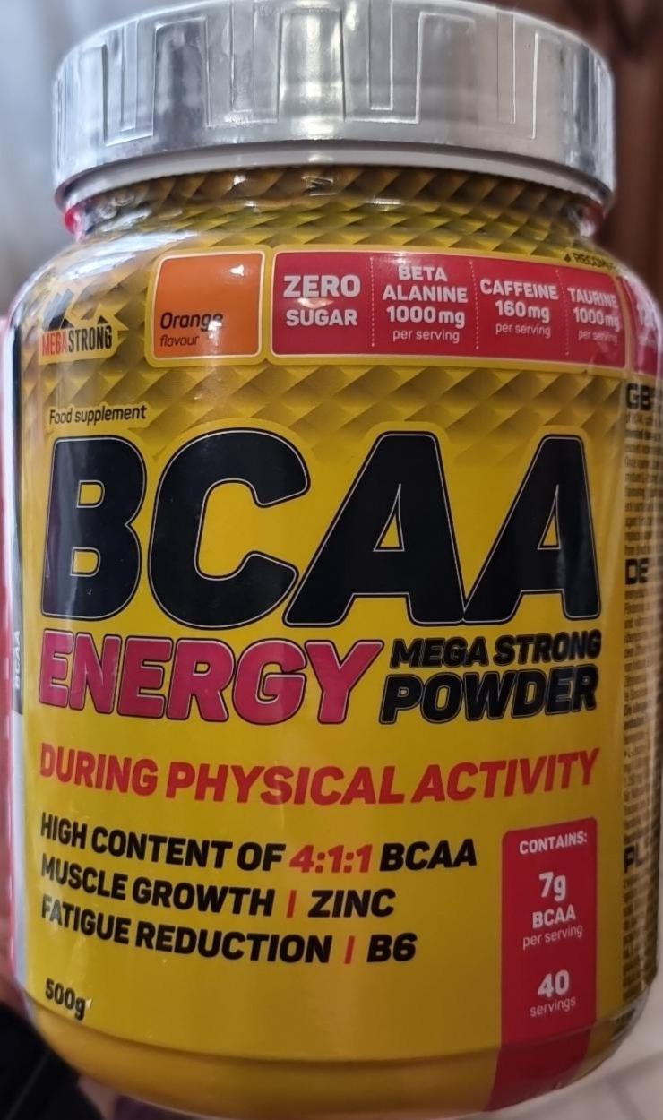 Fotografie - BCAA Energy Mega strong Powder Orange