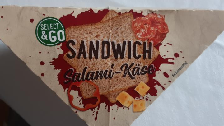 Fotografie - Sandwich Salami-Käse Lidl