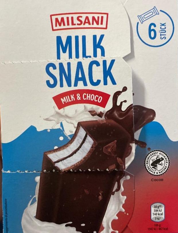 Fotografie - Milk snack Milk & choco Milsani