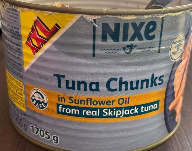 Fotografie - Tuna chunks in sunflower oil Nixe