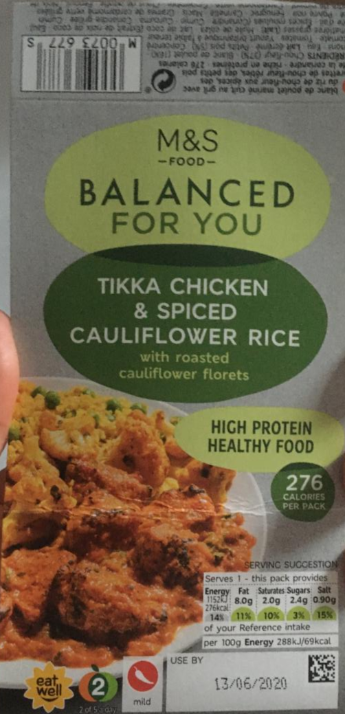 Fotografie - Tikka chicken& spiced cauliflower rice