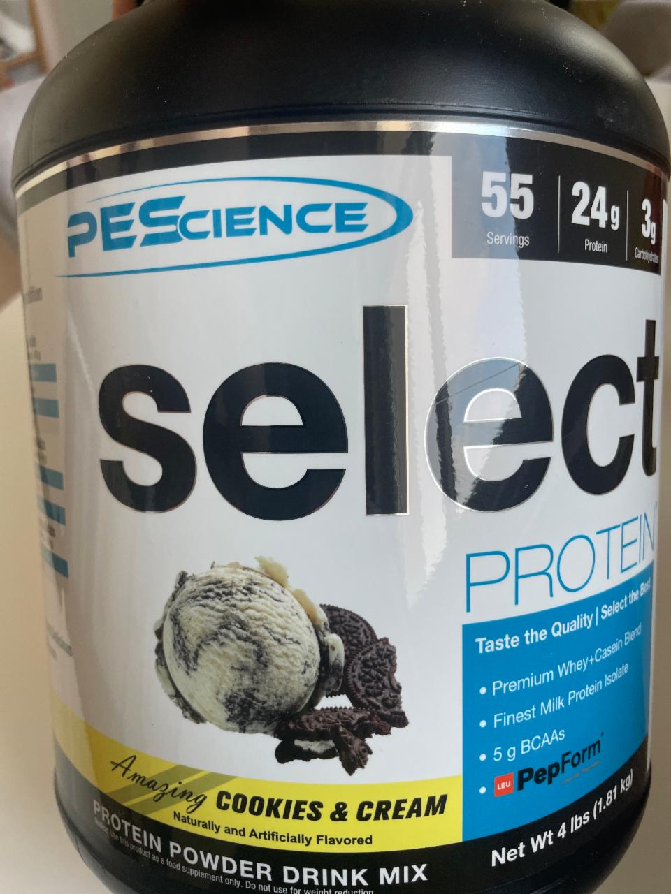 Fotografie - select protein cookies & cream PEScience