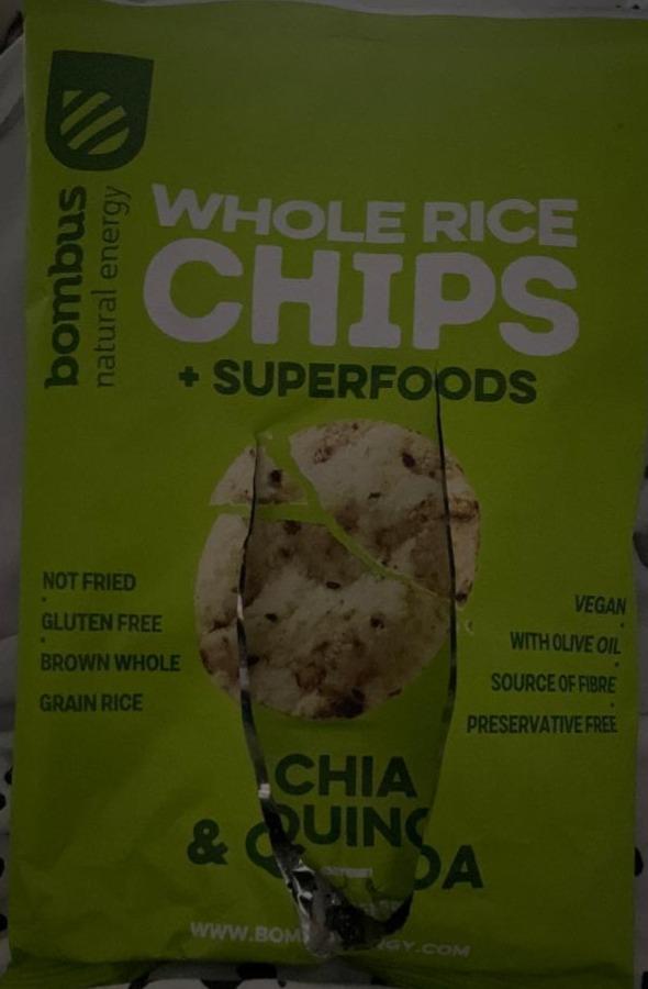 Fotografie - Whole Rice chips chia & quinoa Bombus